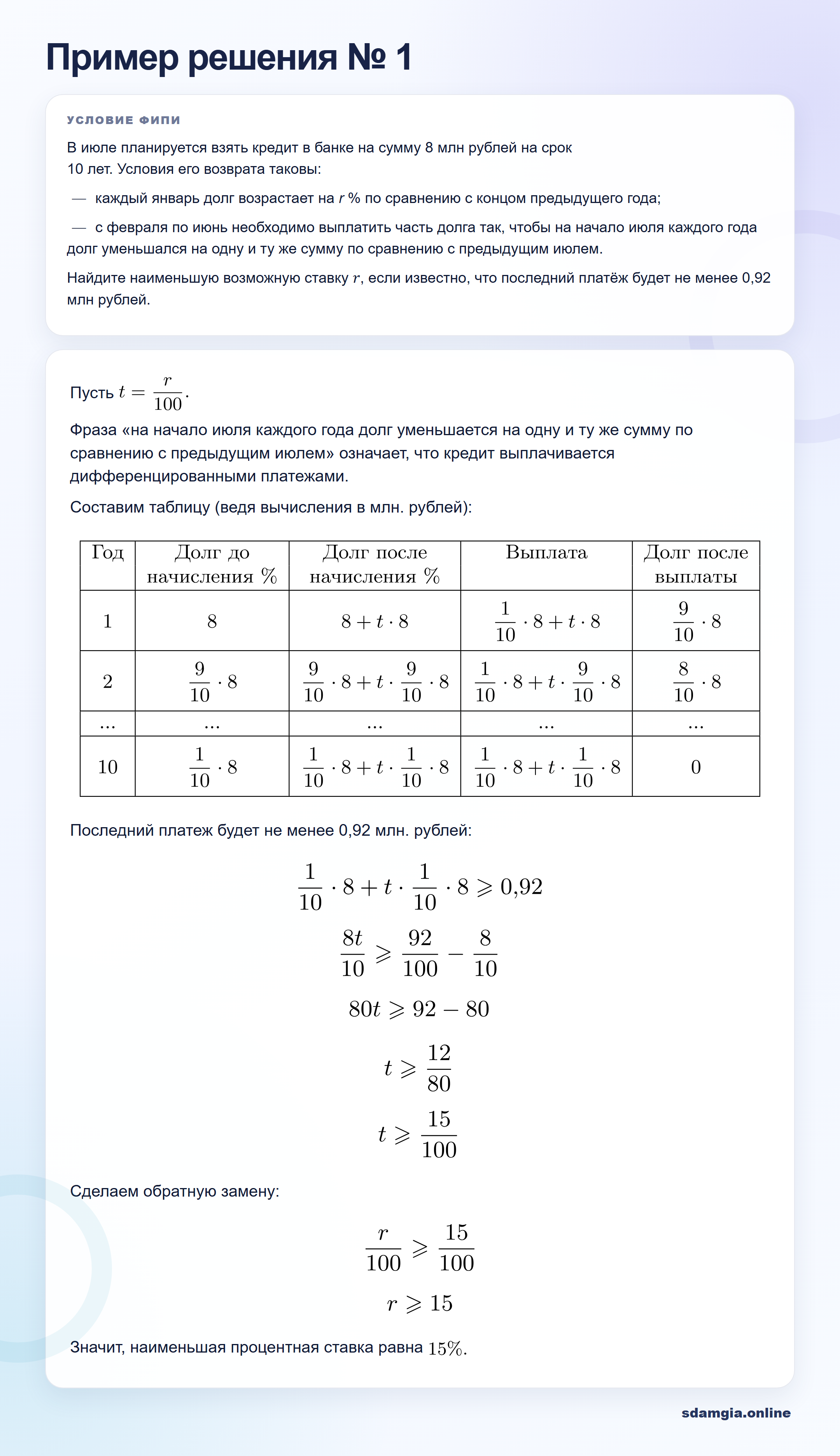 Пошаговое решение задания 13 ЕГЭ по профильной математике, ФИПИ 67736B